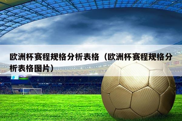 欧洲杯赛程规格分析表格(欧洲杯赛程规格分析表格图片)