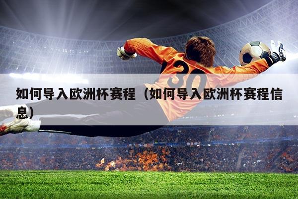 如何导入欧洲杯赛程(如何导入欧洲杯赛程信息)