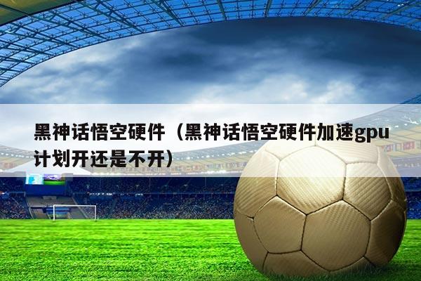 黑神话悟空硬件(黑神话悟空硬件加速gpu计划开还是不开)