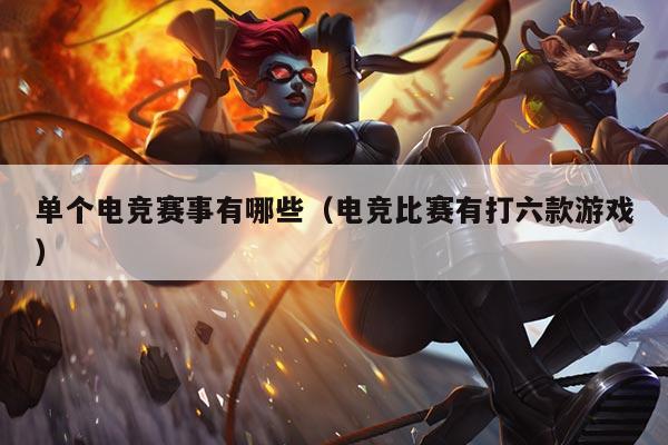 单个电竞赛事有哪些(电竞比赛有打六款游戏)