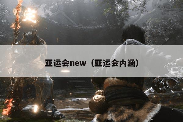 亚运会new（亚运会内涵）